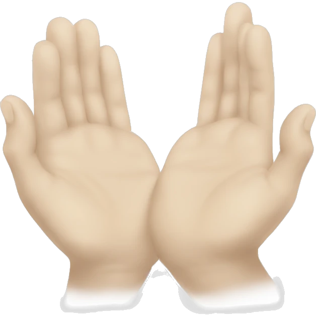 hands reaching in white abyss emoji