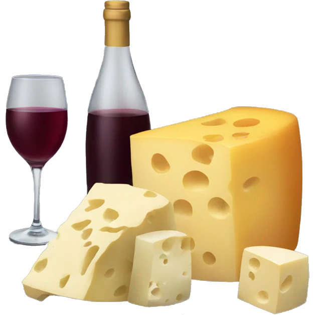Wine and cheese emoji