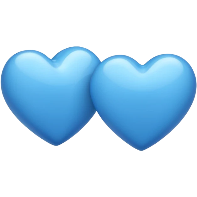 Dos coras azules emoji