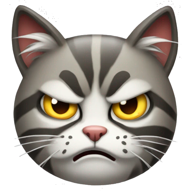 A REALLY REALLY REALLY ANGRY CAT BEING MAD emoji