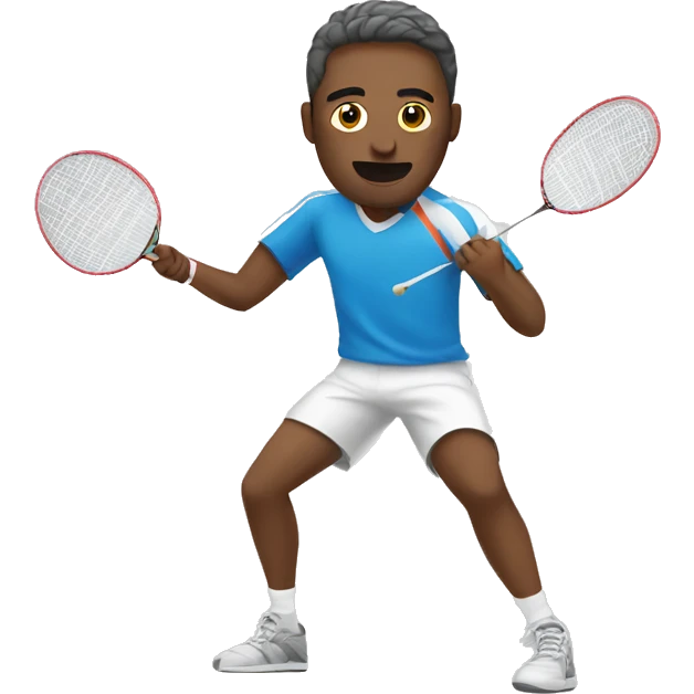 man playing badminton emoji