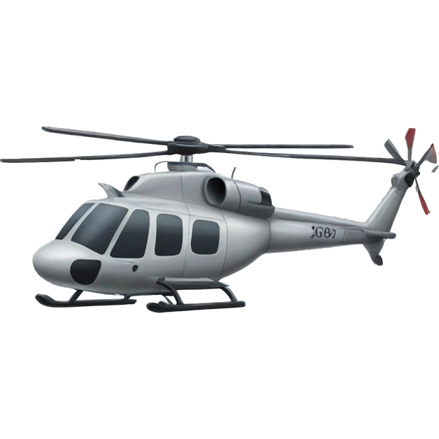 Gray helicopter  emoji