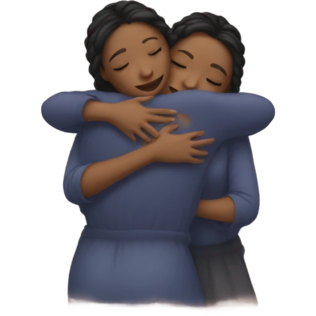 Sisters hugging emoji