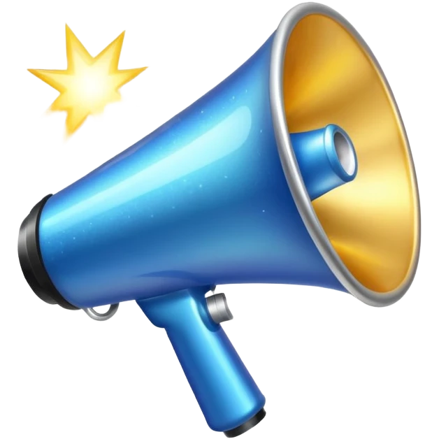 megaphone with sparkles emoji