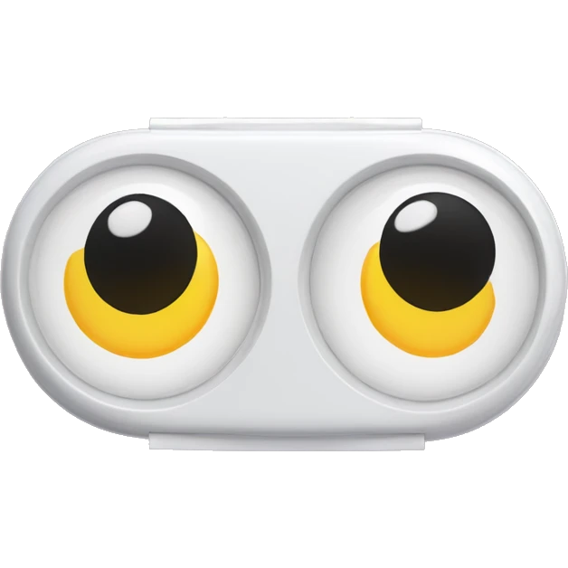 dual compartment prescription contact lens case emoji