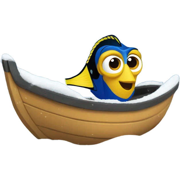Dory in the snow emoji