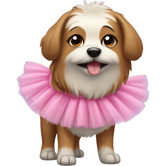 Dog wearing a tutu emoji