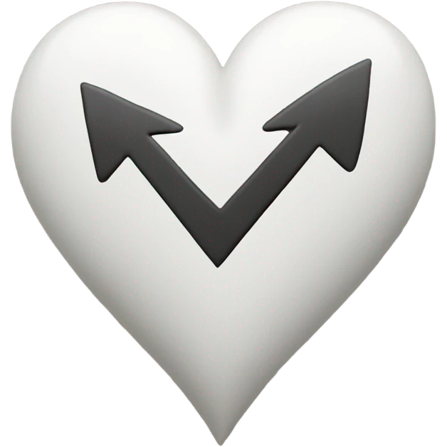 White heart with an arrow through it  emoji