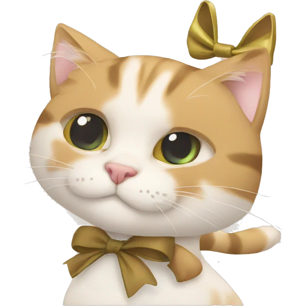 Bow with a cat emoji
