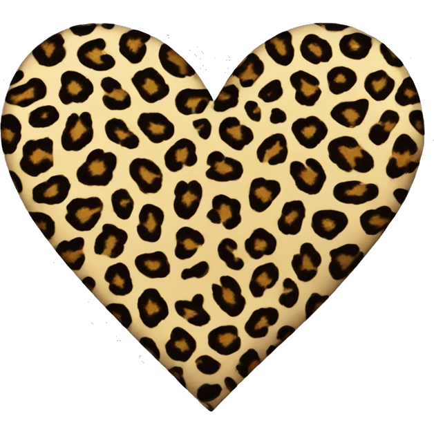 Leapord print love heart emoji
