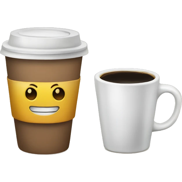 Coffee and shopping emoji