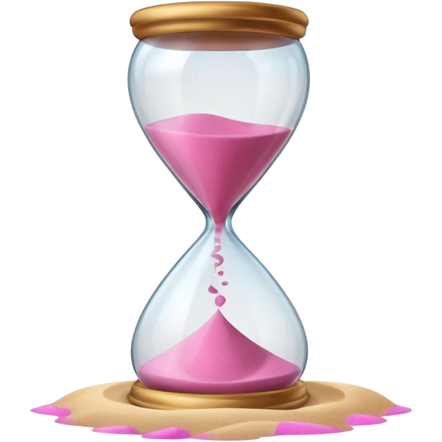 pink hourglass emoji