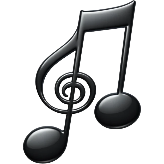 black music note emoji