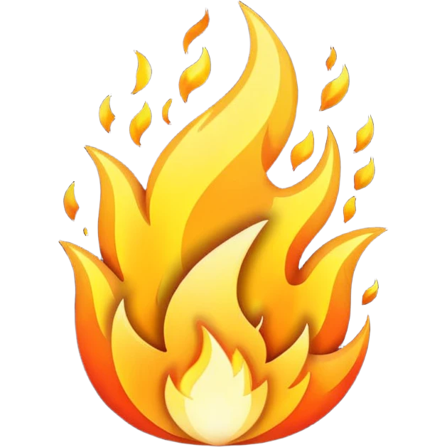 glitter fire emoji