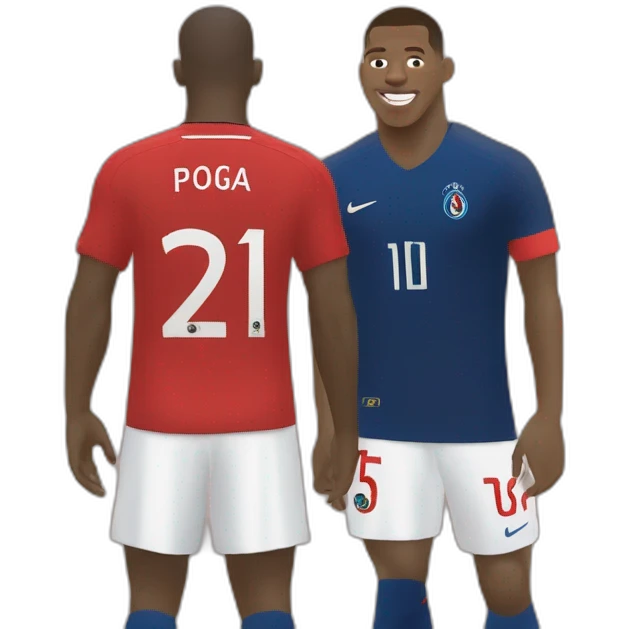 Mbappé avec pogba emoji