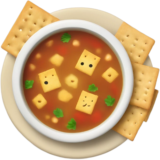 Soup and crackers emoji