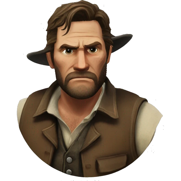 Arthur Morgan fisheye view  emoji