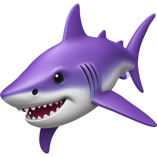 Purple shark with a crown emoji