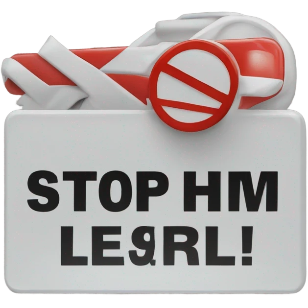 Sign that says "stop him" emoji