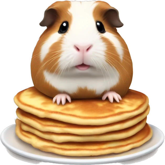 Guinea pig with pancakes emoji