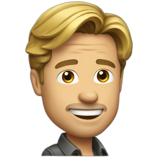 Brad pitt waving emoji