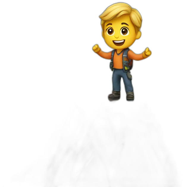 RAISE A BOY ON TOP OF A MOUNTAIN emoji