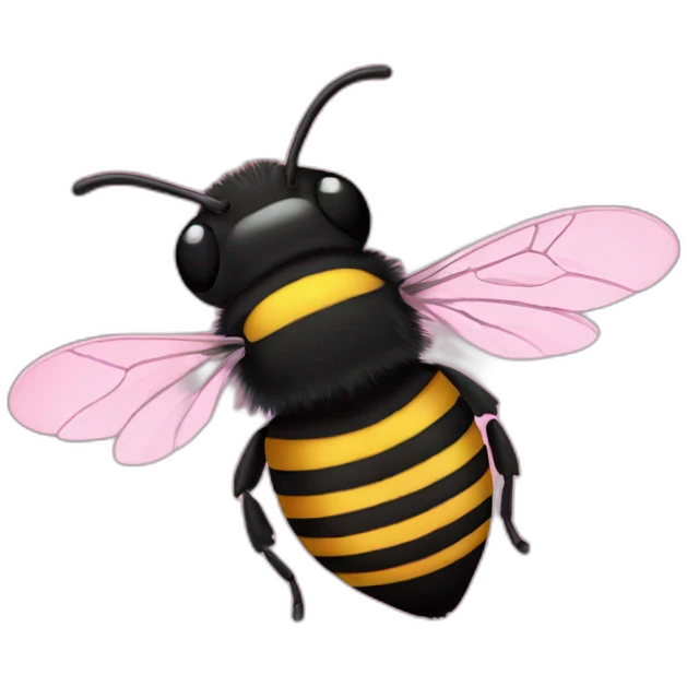 Pink bumblebee emoji