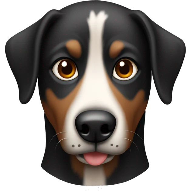 black and brown mongrel dog emoji