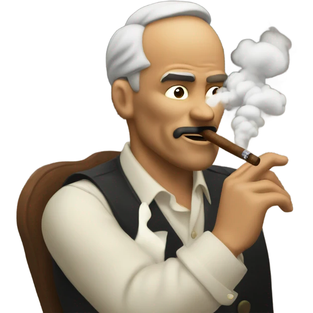 Man smoking cigar  emoji