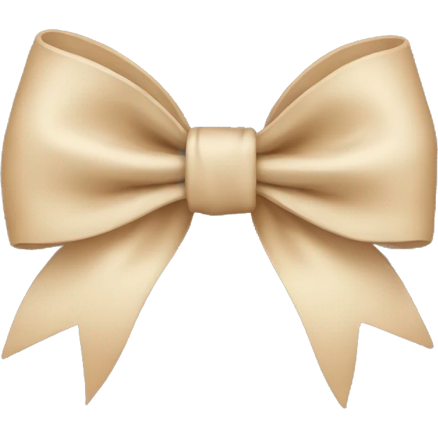 Beige bow emoji