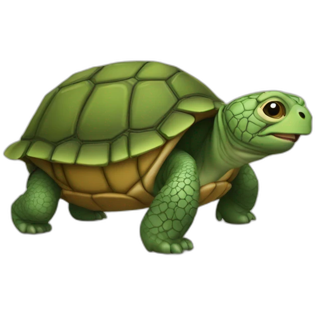 Tortue sur un singe emoji
