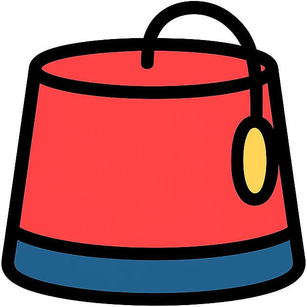 colored fez hat icon emoji