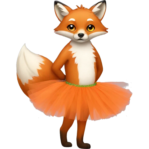 Fox in a tutu emoji
