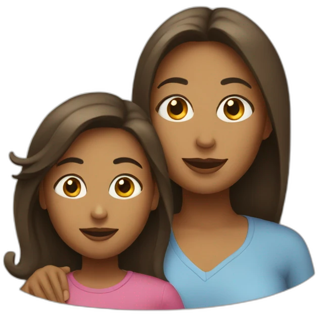 Mom and daughter emoji