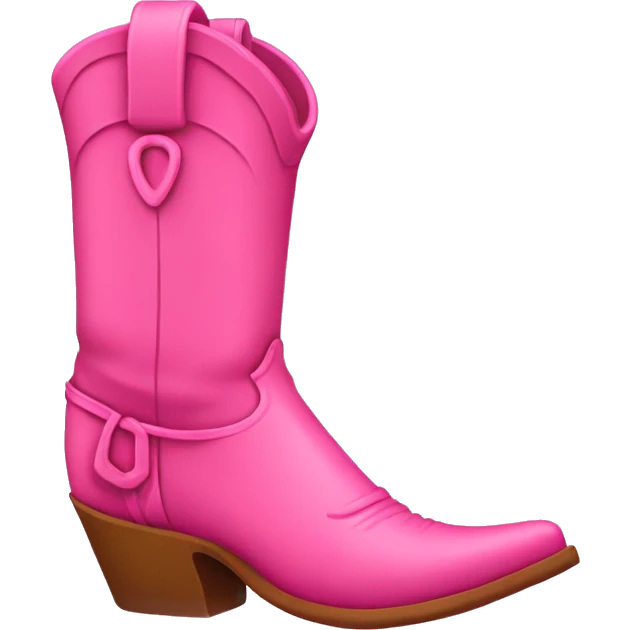 Pink cowboy boot emoji