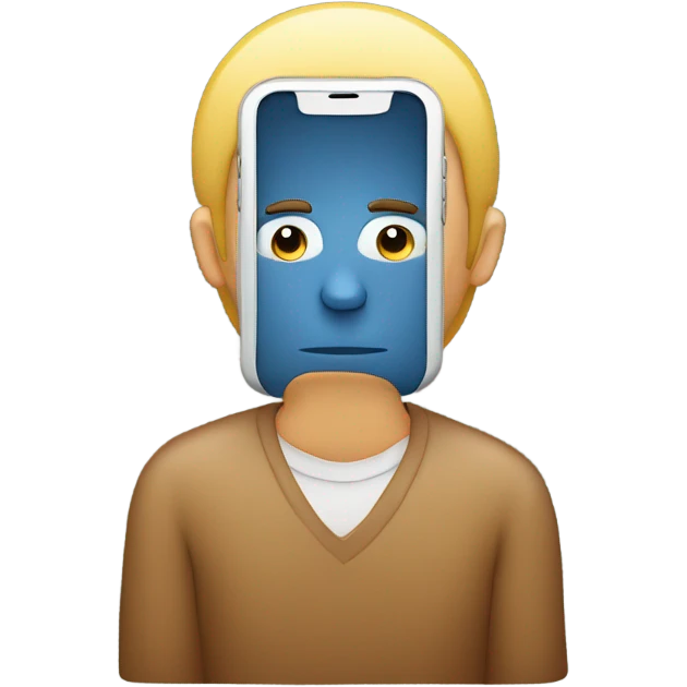 person thinking with iphone emoji