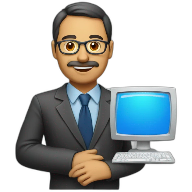 man-teacher-techie-computer emoji