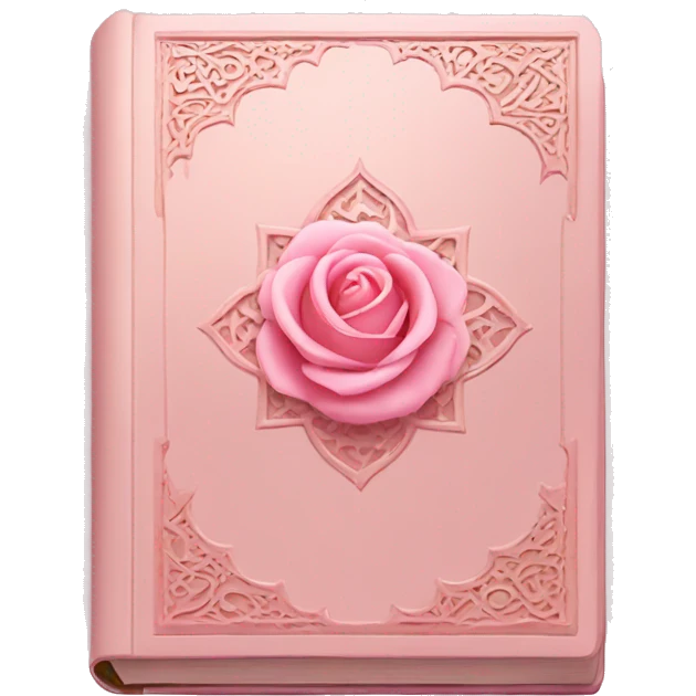 Light pink Quran with rose  emoji