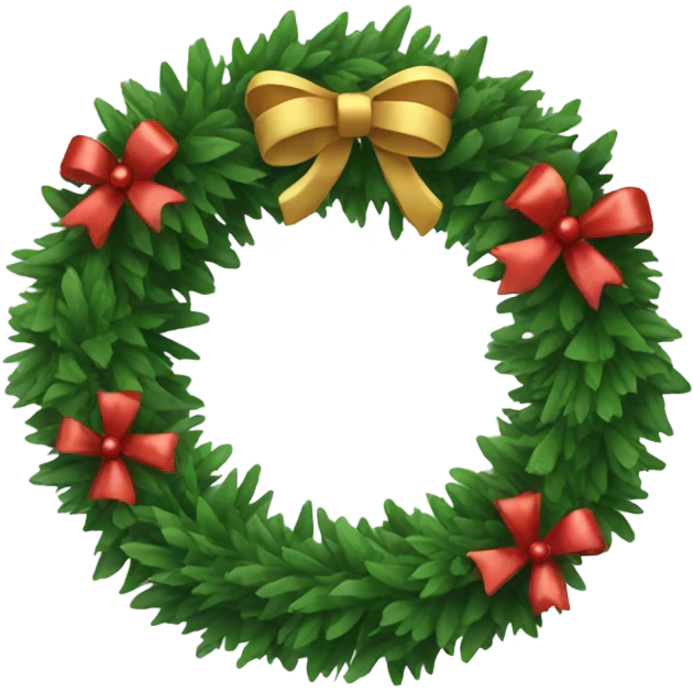 Christmas wreath emoji
