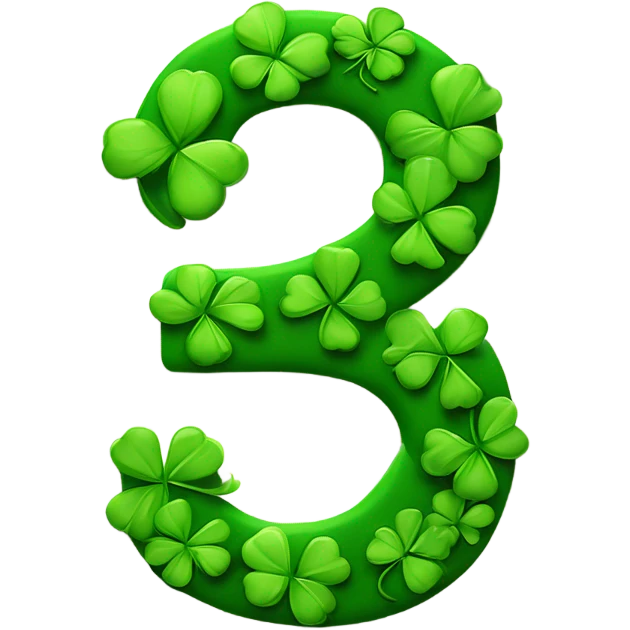 13 with shamrock in it emoji