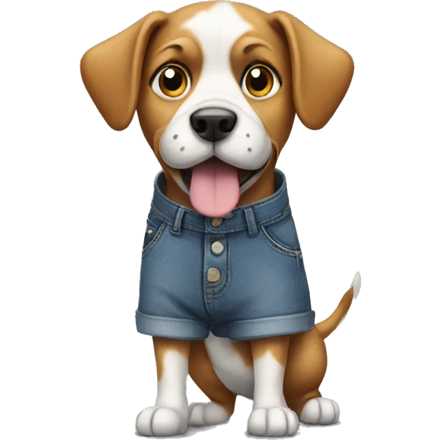 Dog with pants  emoji