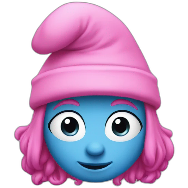 Pink smurf emoji