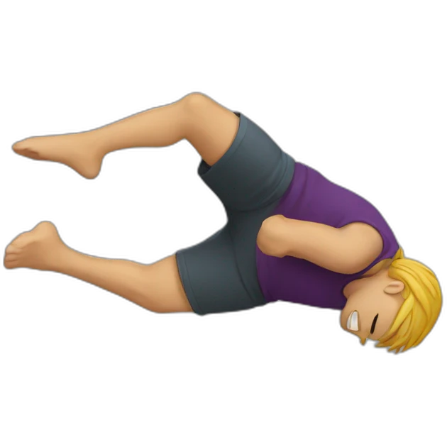Man making a backflip emoji