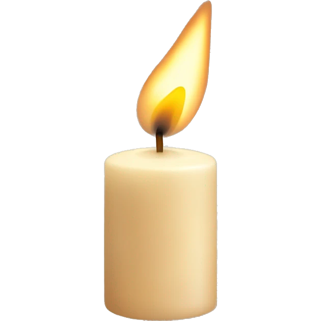 beige candle emoji