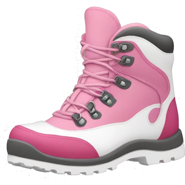 White and pink hiking boots emoji