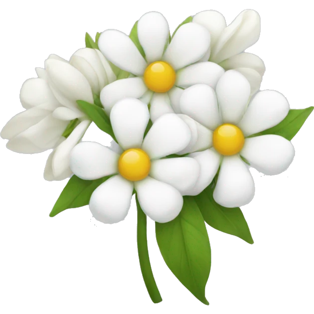 Cute white flowers emoji