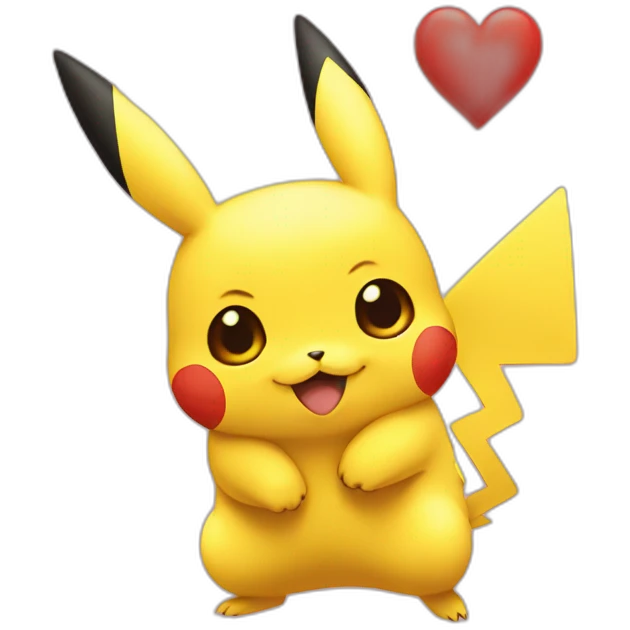 Pikachu heart emoji