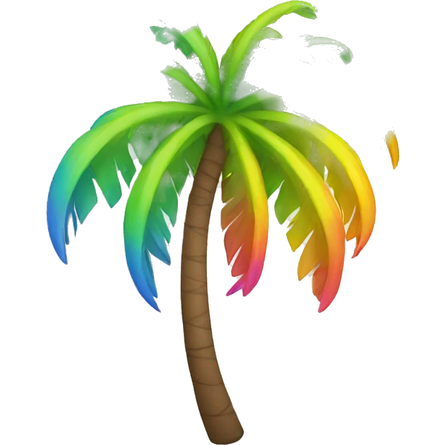 rainbow palm tree emoji