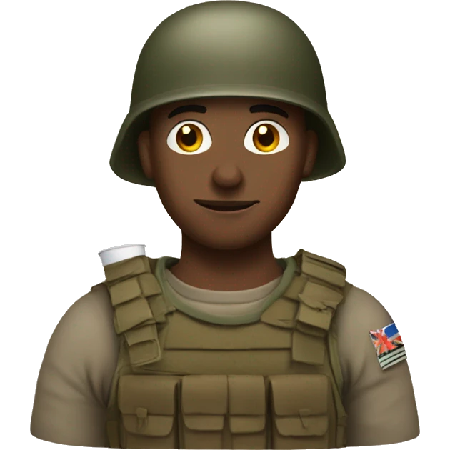 soldier with brew emoji