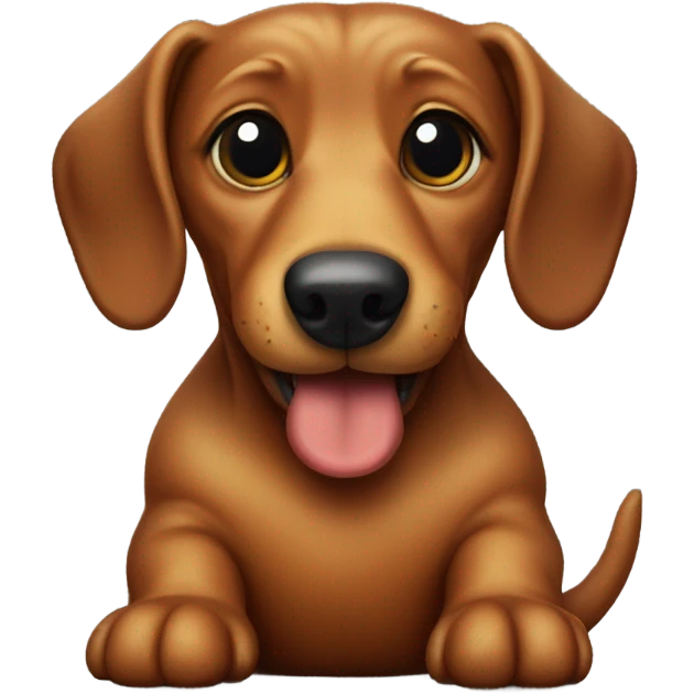 Dachshund as gummy bear emoji